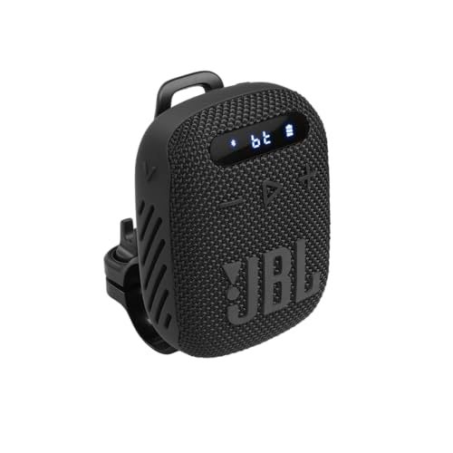JBL Wind 3 FM Bluetooth Handlebar Speaker, Black - Image 1