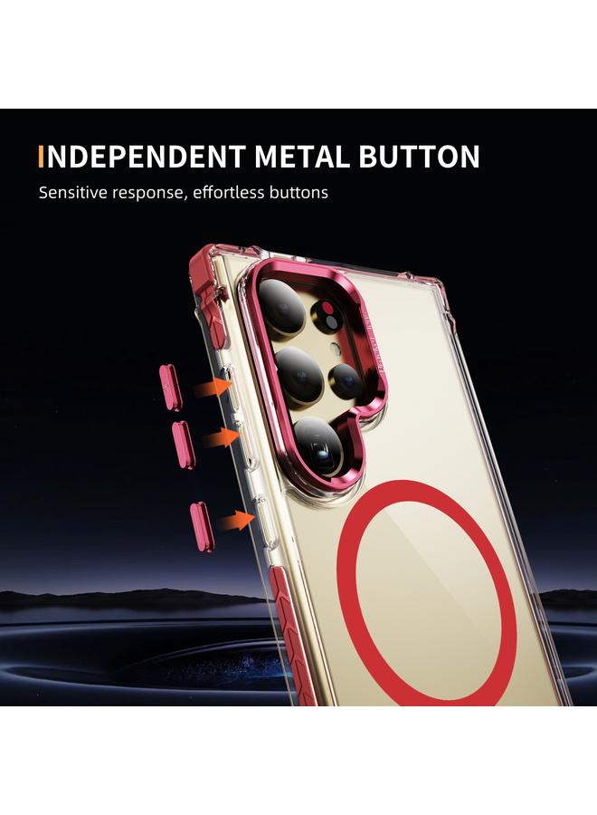 S-TOP Case For Samsung Galaxy S24 Ultra 5G Rainbow Series Transparent MagSafe Lens Holder Phone Case - Image 5