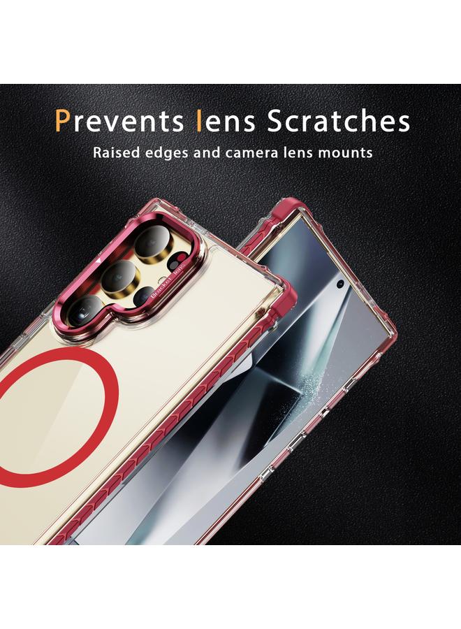 S-TOP Case For Samsung Galaxy S24 Ultra 5G Rainbow Series Transparent MagSafe Lens Holder Phone Case - Image 4