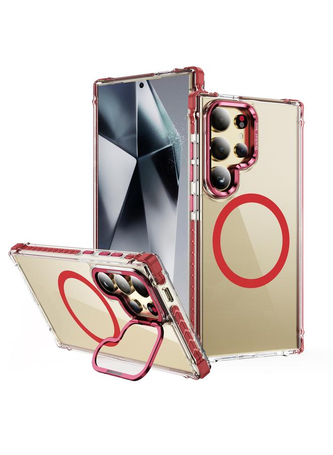 S-TOP Case For Samsung Galaxy S24 Ultra 5G Rainbow Series Transparent MagSafe Lens Holder Phone Case - Image 1