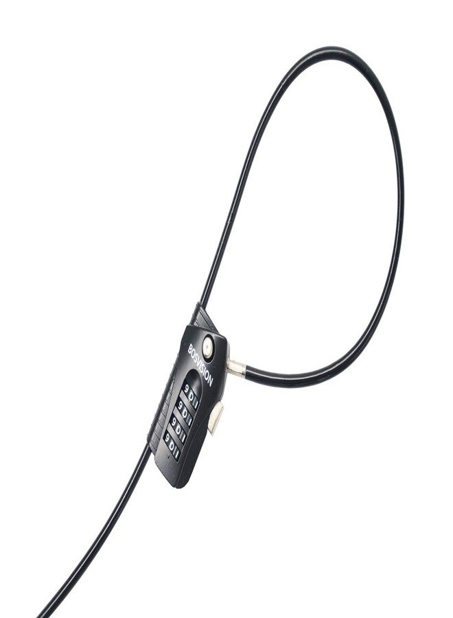 Bosvision 4-Digit Combination Padlock with Looped Security Steel Cable, 6'7" (200cm) - Image 4