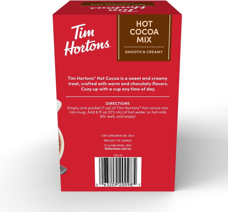 Tim Hortons Hot Cocoa Mix Packets, Smooth & Creamy, 8 Count - Image 3