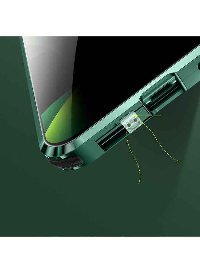 Zaboon Case For iPhone 11 Pro Max Four-corner Shockproof Anti-peeping Magnetic Metal Frame Double-sided Tempered Glass Case - Image 4