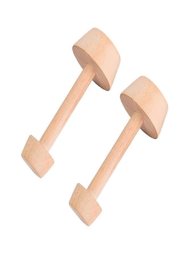 GOUDOGEDC 2Pcs Tart Tamper - Double Side Wooden Egg Mold DIY Cake Pastry Pusher for Kitchen Party Baking Tools, Pie and Quiche Pans - Image 1
