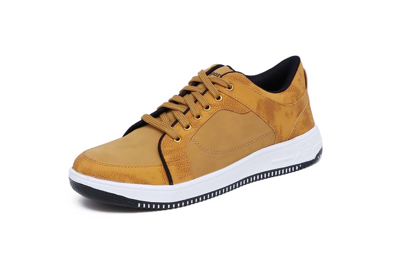 Pisces Men's Beige Synthetic Mid Top Ankle Sneakers - 10 UK - Image 1