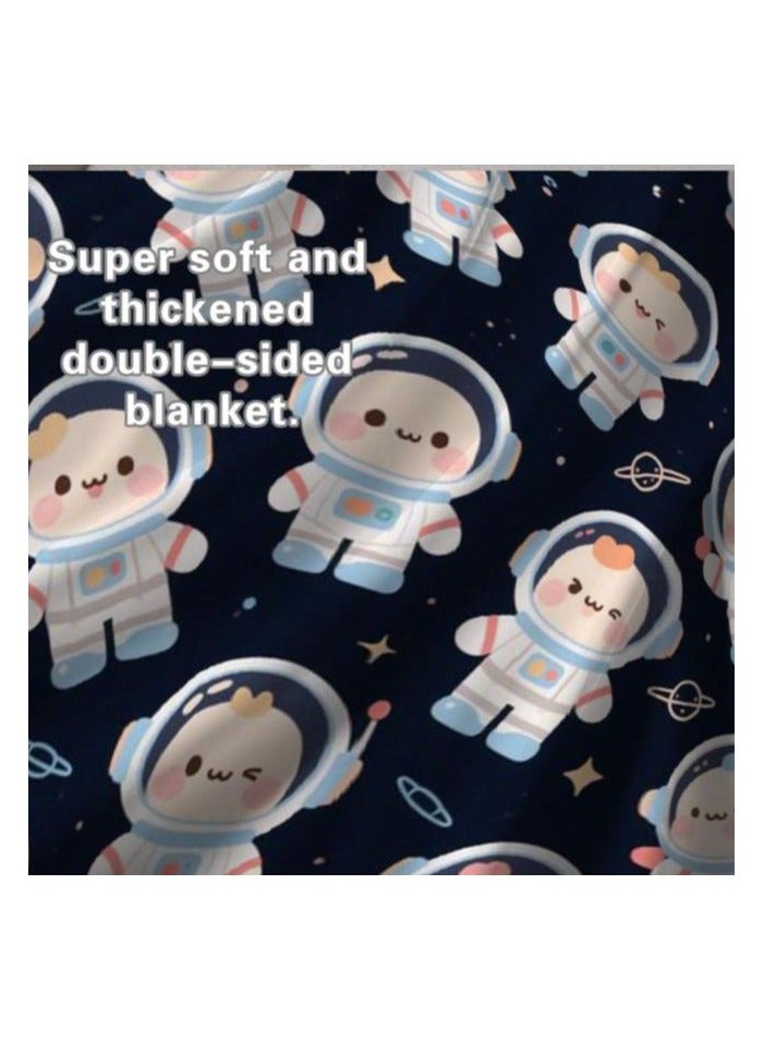 general Children's or student cartoon flannel thin blanket (warm and comfortable, suitable for sleep, games) 100cm*150cm - Image 1