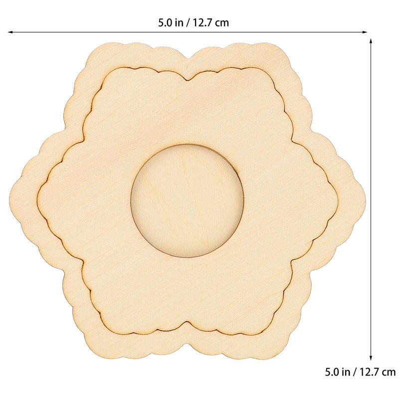 Mini Wooden Photo Frames 5pcs DIY Coloring Desktop Decoration Sunflower Design - Image 3