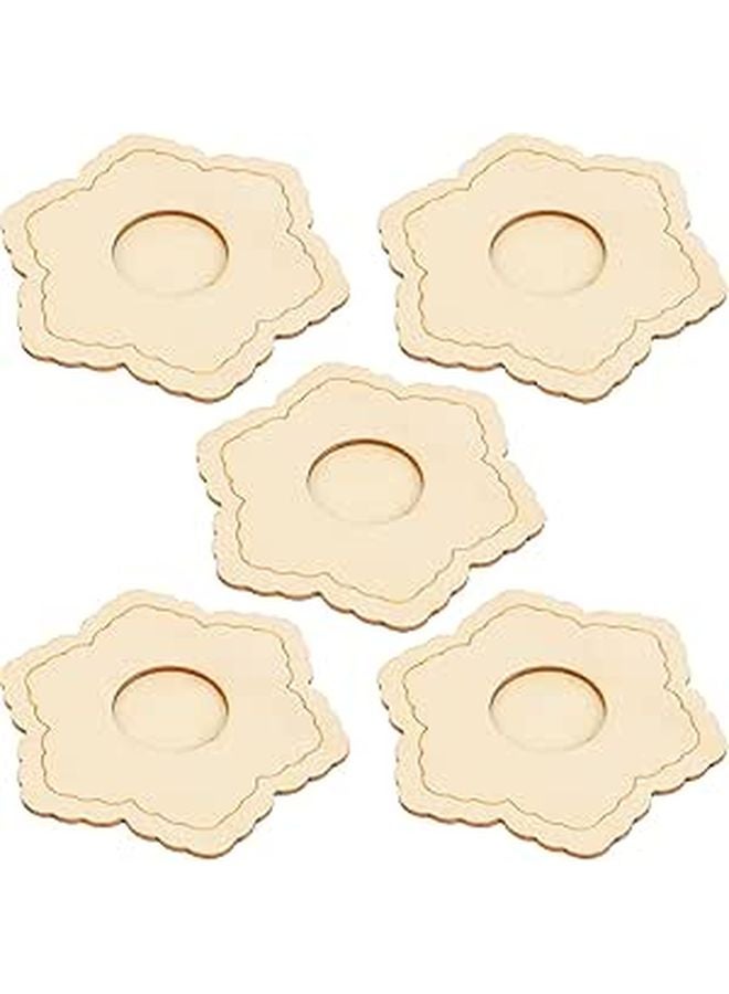 Mini Wooden Photo Frames 5pcs DIY Coloring Desktop Decoration Sunflower Design - Image 1