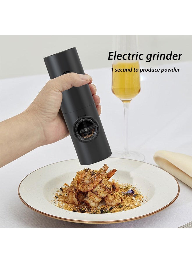 ZLH HITY 2 Pack Electric Grinder Salt and Pepper Grinder Set, Battery Powered Pepper Grinder, Adjustable Ceramic Grinder with Stand - Image 5