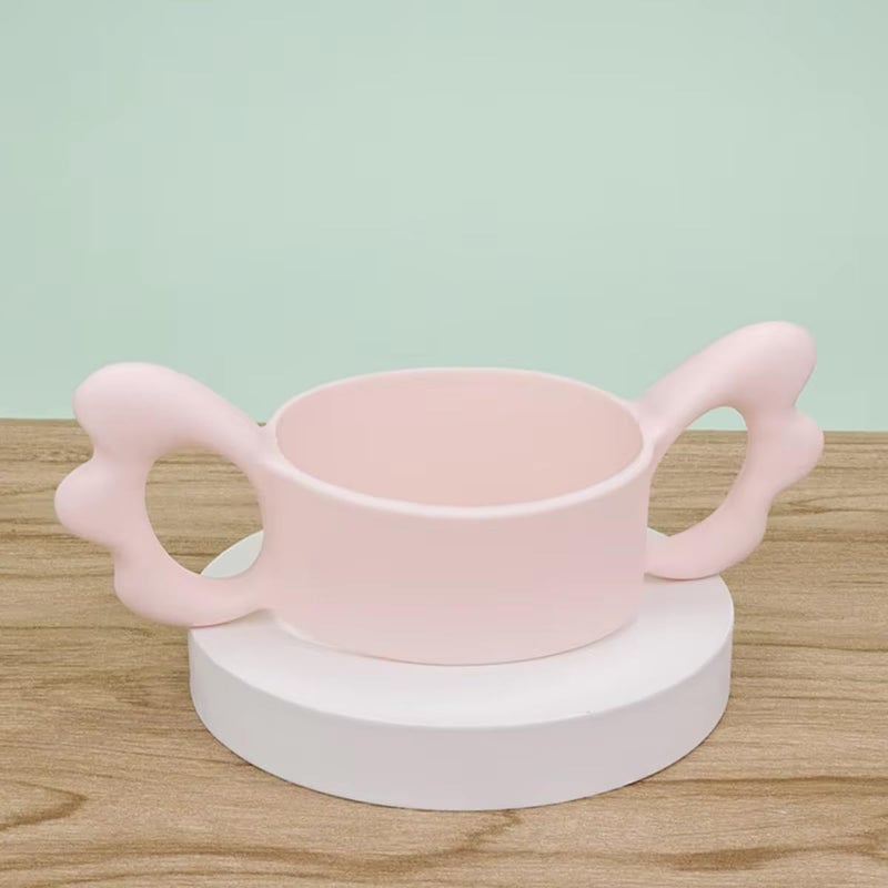 ROMIRUS مقبض زجاجة سيليكون متوافق مع زجاجات Lansinoh للأطفال لتسهيل الإمساك 2 عبوة 4 أشهر - Image 2