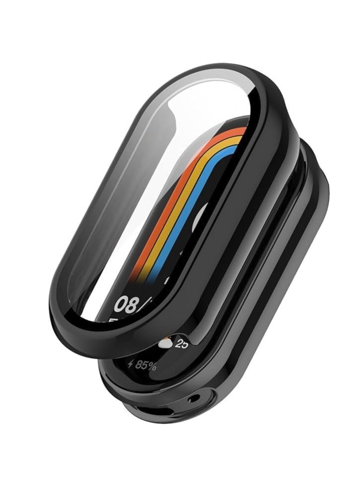 Hard PC Protective Case Cover for Mi Band 8 and Mi Band 9, Shockproof Anti-Scratch Slim Lightweight Full Protective Edge Cover (Black) - Image 1