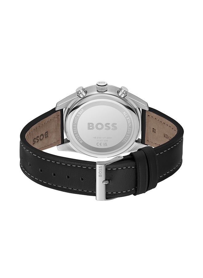 HUGO BOSS - Men's Chronograph Round Shape Leather Wrist Watch 1514147 - 44 Mm - Image 1