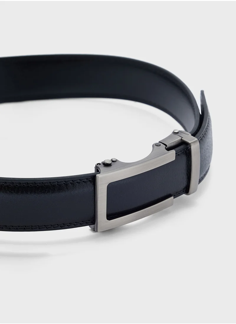 Robert Wood Genuine Leather Resizable Belt