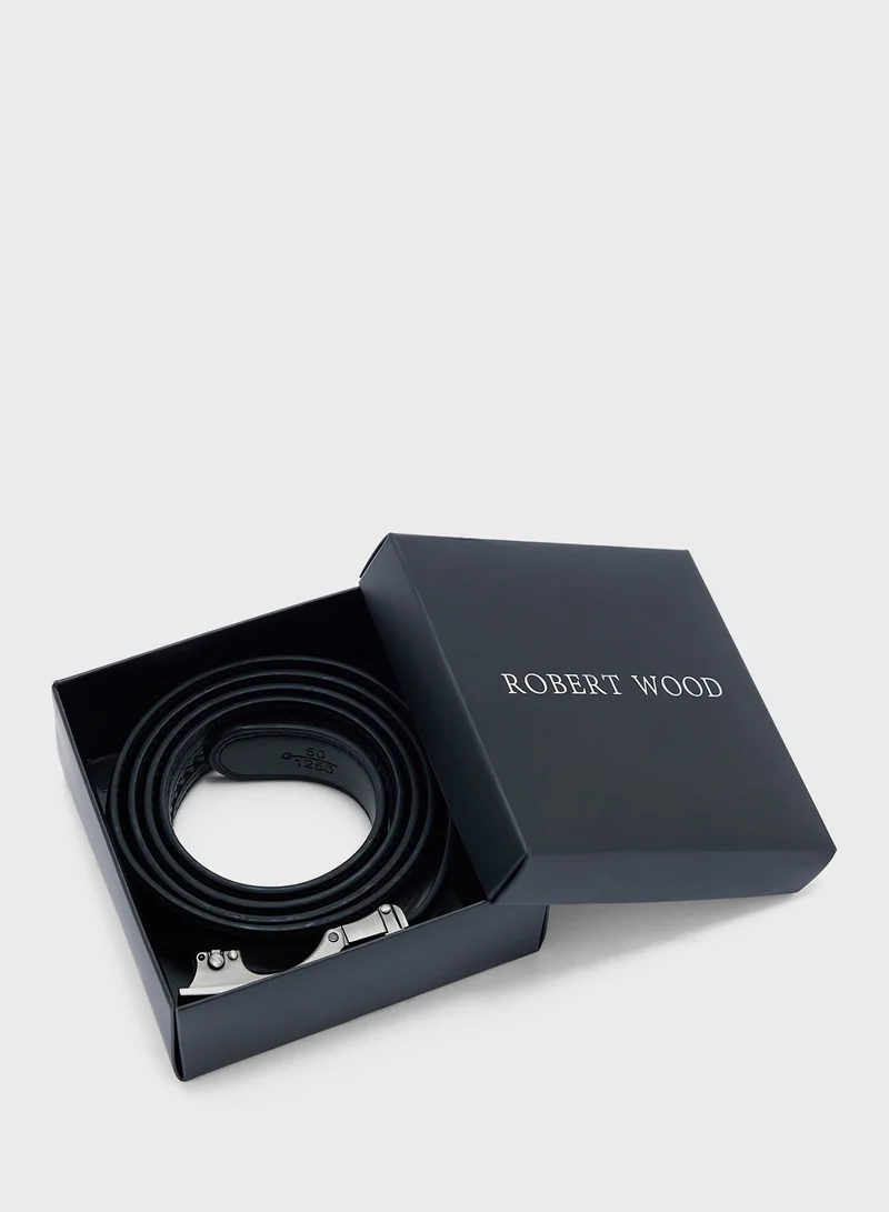 Robert Wood Genuine Leather Resizable Belt