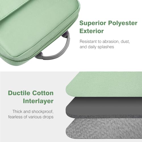 Dadanism 9-11 Inch Tablet Sleeve Bag Carrying Case with Shoulder Strap for iPad (A16) 11", iPad 10th Gen 10.9", iPad Air M4/Pro M5 11", iPad 9/8/7th 10.2", Galaxy Tab A11+ Plus 11", Dark Green - Image 5