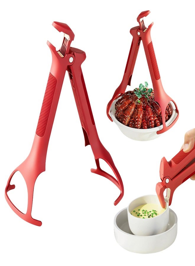 Casbomy 2-in-1 Hot Plate Gripper, 2-in-1 Anti-Scalding Hot Plate Gripper, Multi-Purpose Anti-Scalding Hot Bowl Dish Plate Grippers Clips, Anti-Scalding Bowl Holder for Air Fryer & Steaming Use - Image 1
