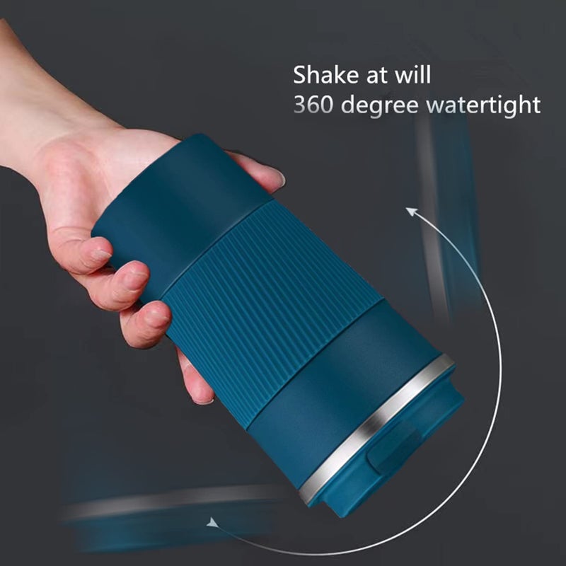 IVAR Coffee Tumbler 510ml InsulatedStainless Steel Coffee Tumbler for Hot Cold Drinks Travel Mug with Leak Proof Sipper Lock Lid Color Blue 1Pcs - Image 4