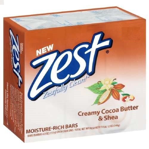 Zest Creamy Cocoa Butter Shea Soap 6 Bars 32 Oz Each