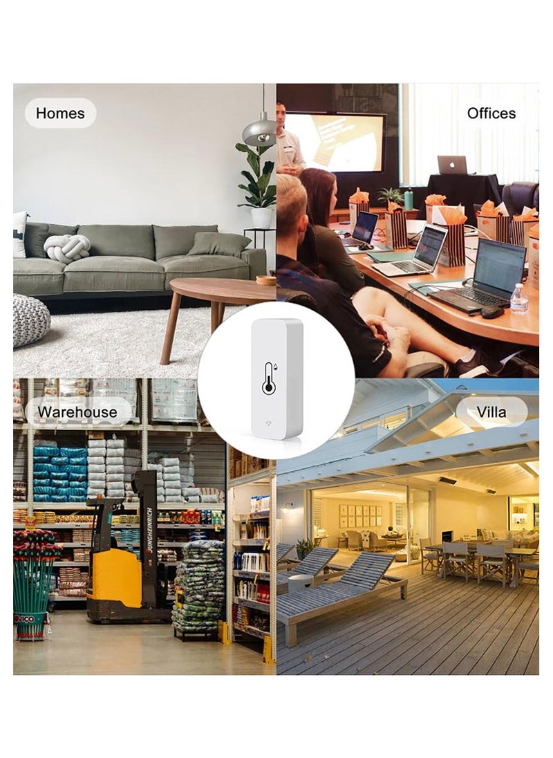 UanTii UanTii Smart Temperature Humidity Sensor Tuya WIFI Indoor Thermometer APP Remote Monitor Works With Alexa and Google Assistant  - Image 5