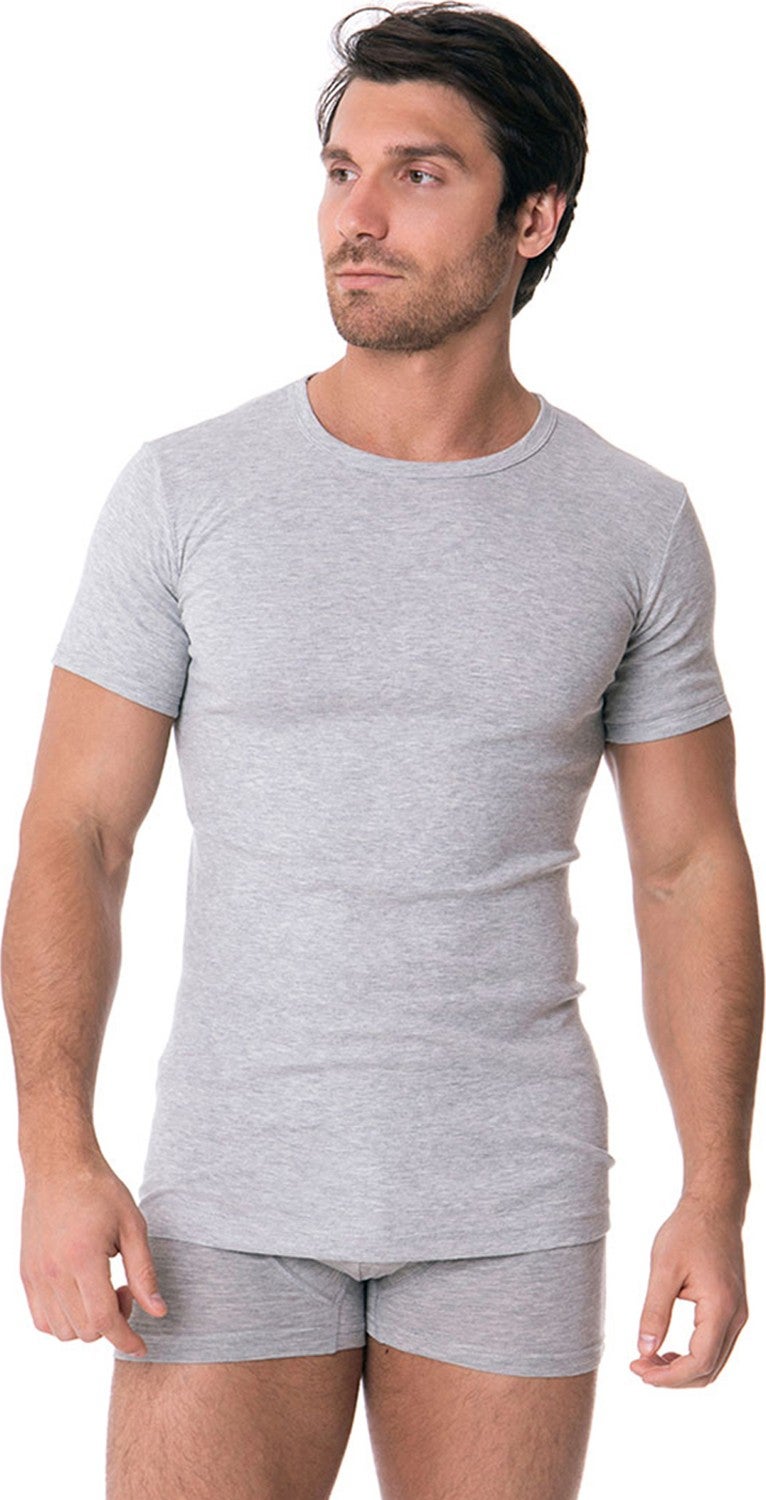 Dorea Men's Ribbed O-Neck Undershirt 2 Pack  - Image 2