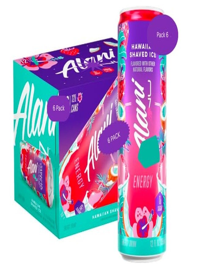 Alani hawaiiian ice Energy Drinks, sugar free, low calorie energy drinks, 12 Fl Oz Cans (Pack of 6) - Image 1