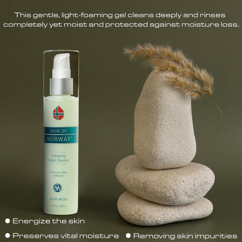 Geir Ness Skin of Norway Energizing Facial Cleanser - Contains Arctic Algae & Minerals - Moisturizing Deep Cleansing Face Wash For Dry and Sensitive Skin - Image 3