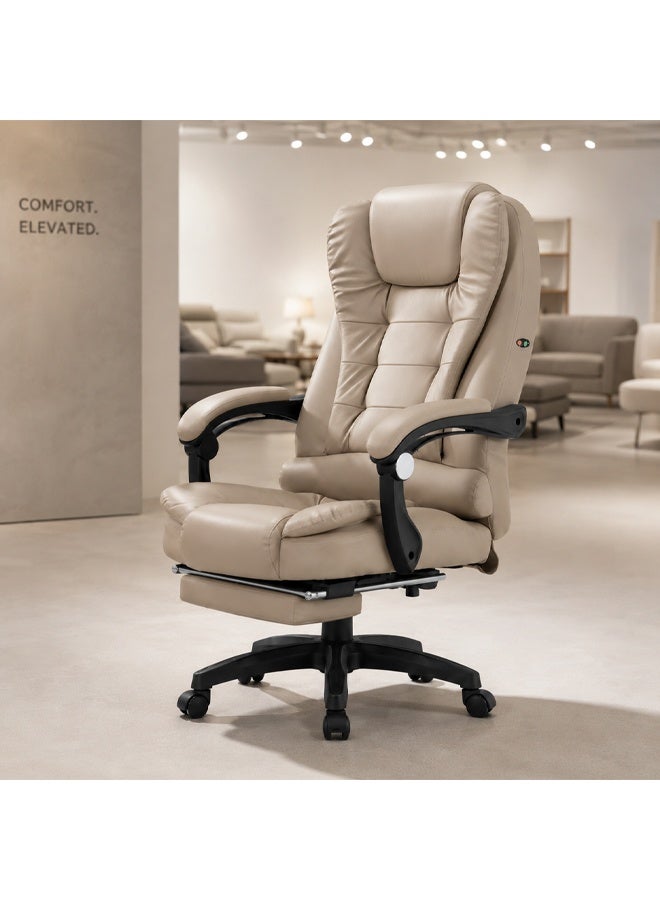 NKX Luxury Boss Chair Big Tall Executive Office Chair, Home Office Desk Chairs Luxury Boss Massage Chair,Adjustable Ergonomic Reclining Massage Swivel Chair with Waist Back M,Back-2 point massage - Image 5