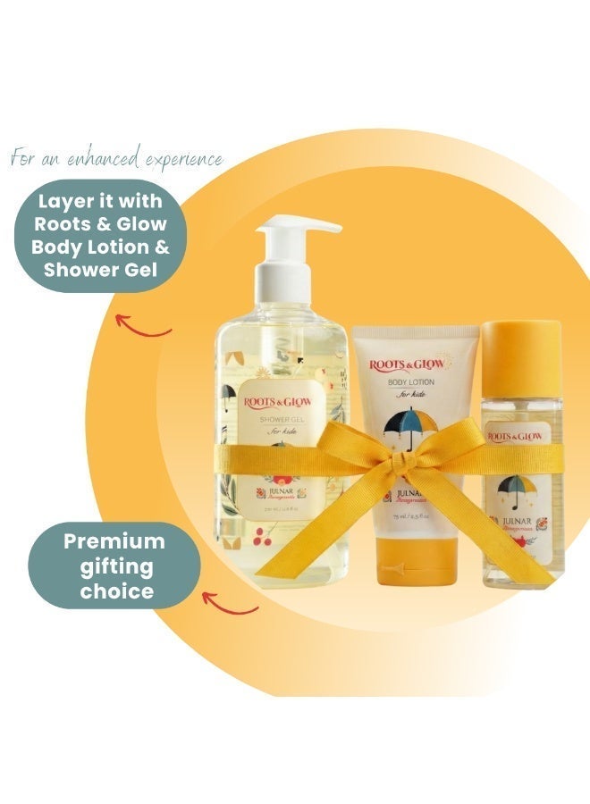 Roots & Glow Kids Body Mist – 75ml Body Spray for Kids with Pomegranate – Gentle and Refreshing Mist Fragrance – Non-Dry, Non-Irritating Formula – Easy Application - Image 4