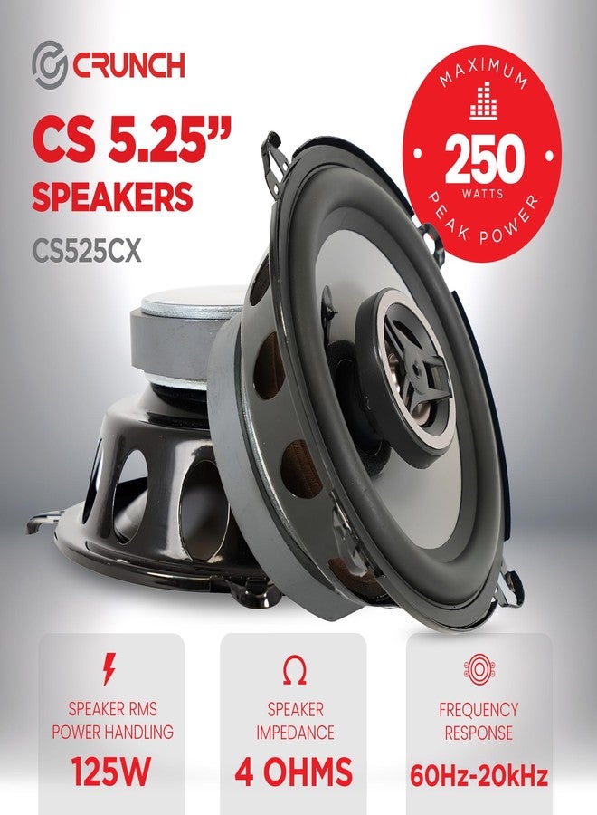Crunch CS525CX Full Range Coaxial Car Speaker, 5.25" - Image 2