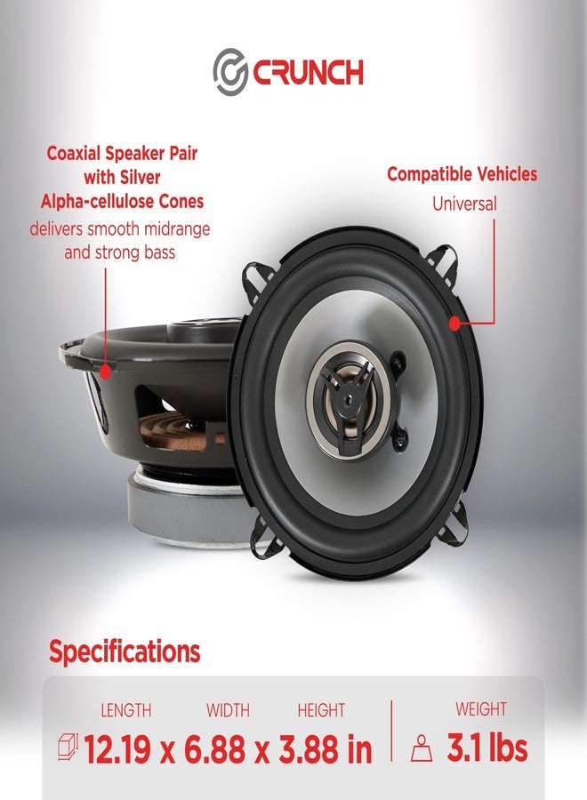 Crunch CS525CX Full Range Coaxial Car Speaker, 5.25" - Image 4
