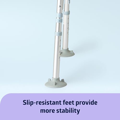 Medline Tub Transfer Bench and Shower Chair with Microban Antimicrobial Protection, Adjustable Shower Bench and Bath Seat For Seniors And Elderly, 350 lb. Weight Capacity, Light Blue - Image 3