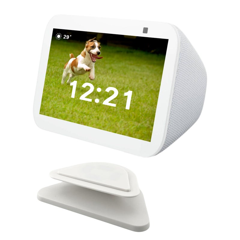 Sintron Stand for Echá´ Shá´w 5 3rd gen, Adjustable Magnetic Stand Holder with 360 Degree Rotation, Swivel & Tilt Function, Anti-Slip Base - White, Compatible with iPhone 12 & Newer Models - Image 1
