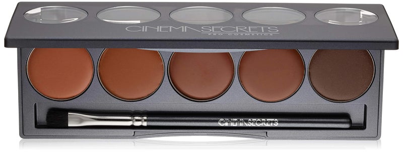 Cinema Secrets Ultimate Foundation 5-in1 Palette - Deep Red Undertones,100 series, Buildable Coverage, Long-Wear Matte Finish, Paraben-Free, Color Correct, Contour & Highlight - Image 1