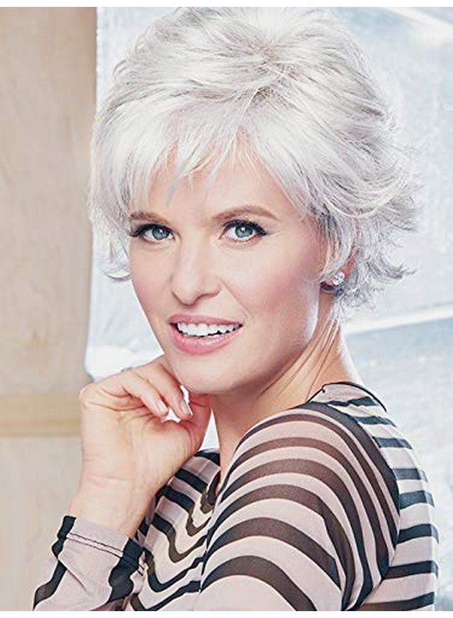 Kaneles Short Grey Wigs For Women Wavy Wig With Bangs Fluffy Natural Looking Old Lady Synthetic Costume Daily Wear Party Cosplay - Image 2