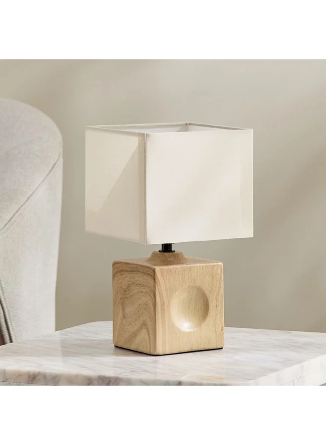 Home Box Marbella Ceramic Table Lamp with Fabric Shade 26.5 cm