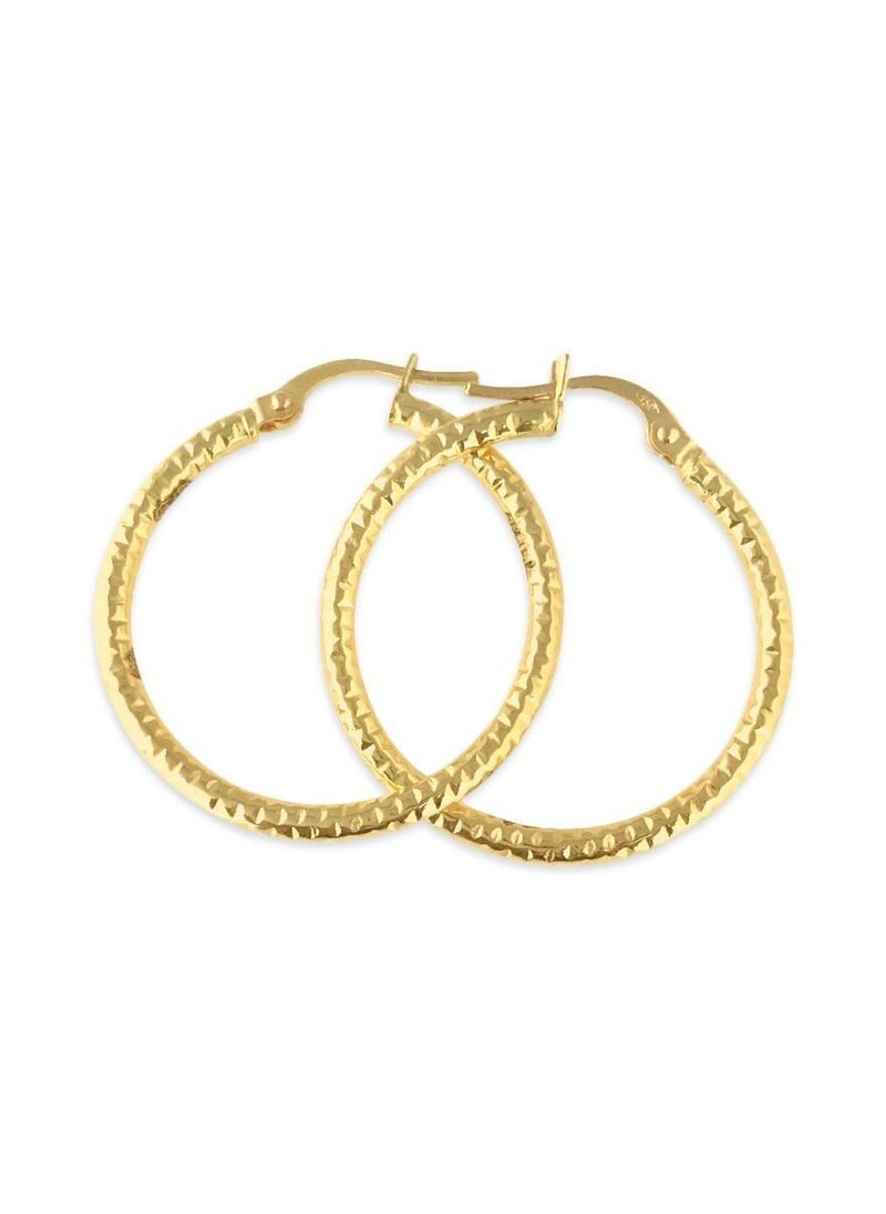 FK Jewellers - Gold Clip on Hoop Earrings 18KT - FKJERN1572 - Image 1