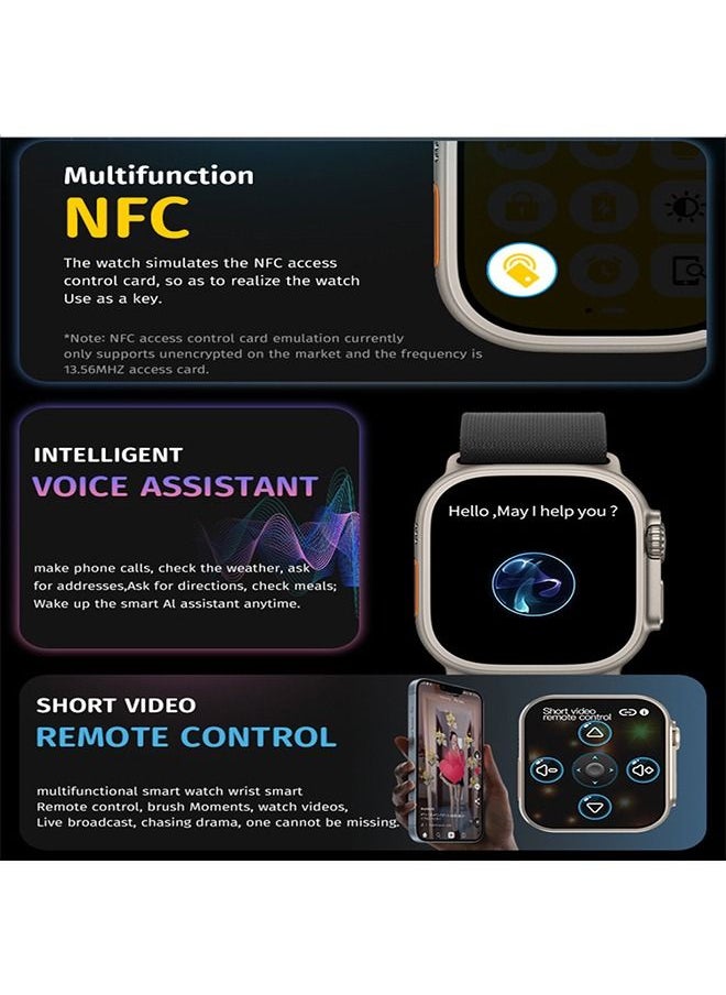 HW8 Pro Max Smart Watch Touch Screen 2.02 INCH HD Display with NFC and Water Resistant