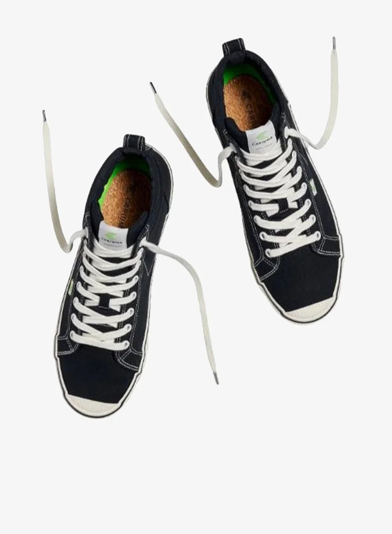 Cariuma  OCA High Black Canvas Contrast Thread  | Best Price UAE