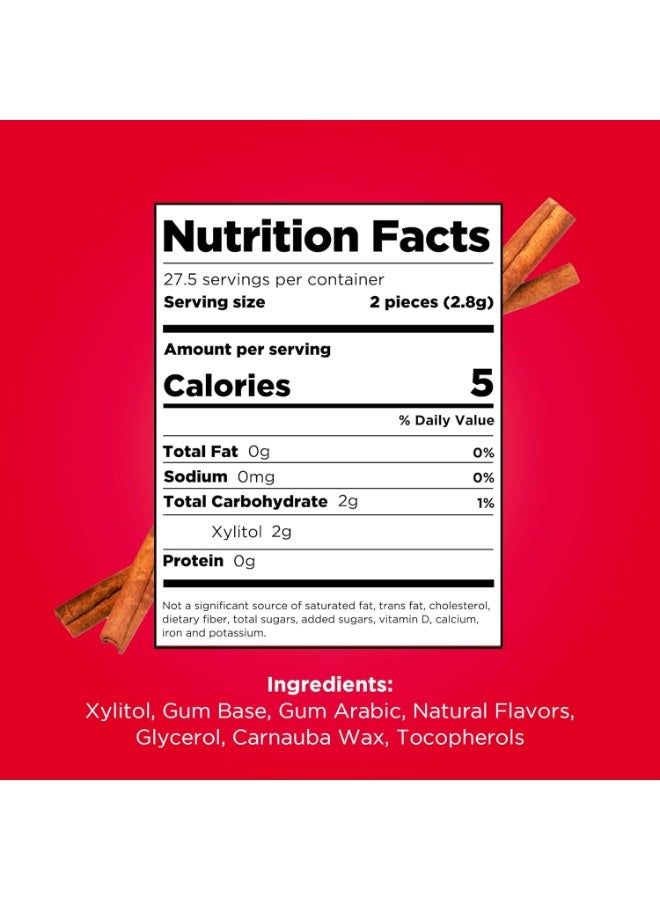 Cinnamon Sugar free and diabetic friendly gum 55 Pieces - Image 2