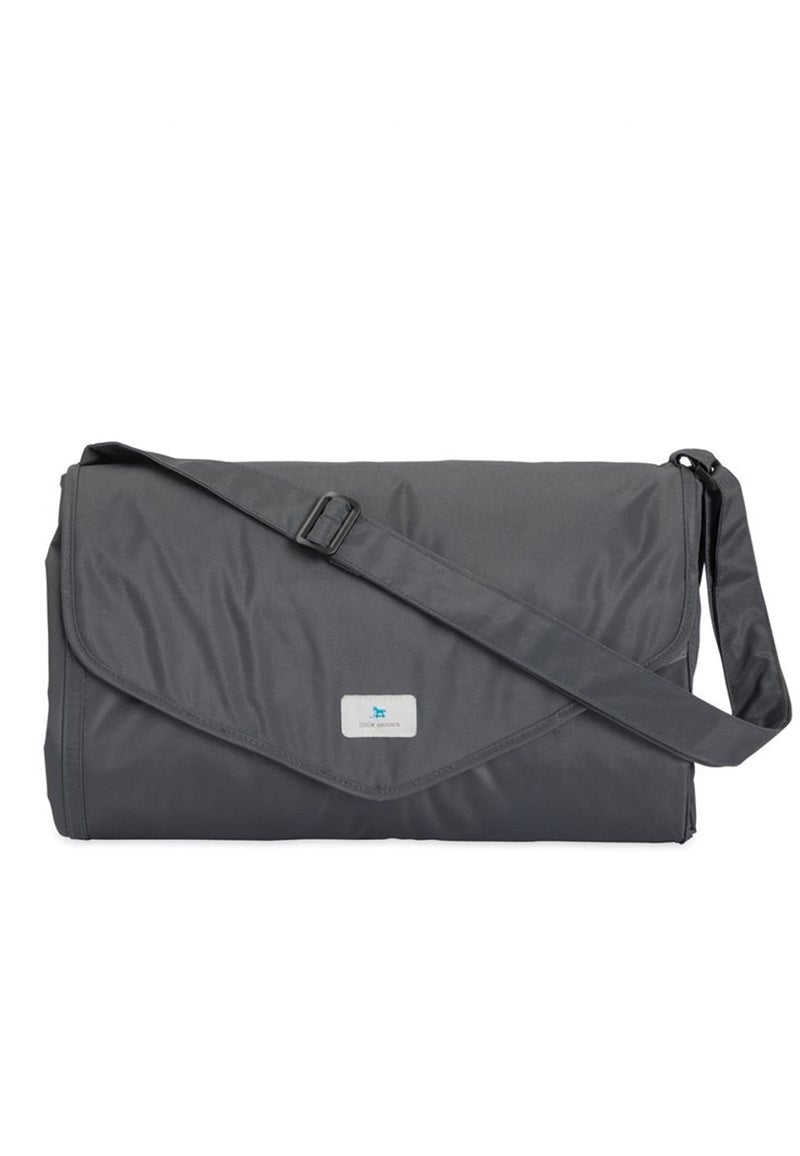 Little Unicorn 5'x5' Outdoor Family Picnic & Beach Blanket | Durable & Water-Resistant Fabric | Compact Fold & Easily Wipes Clean | Zipper Pocket (Midnight Poppy) - Image 4