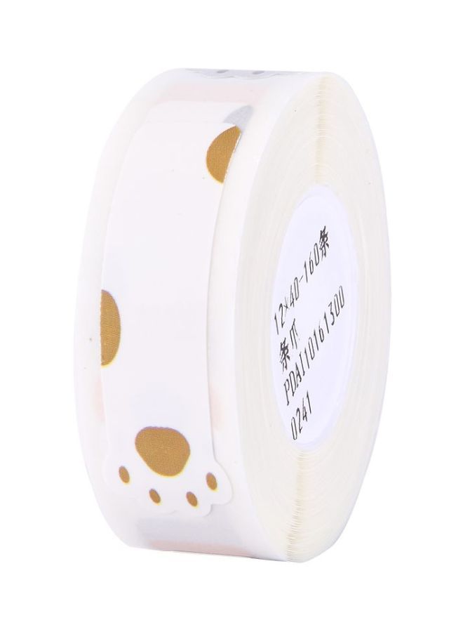 NIBEMINENT Thermal Printing Label Paper Roll White/Black/Brown - Image 2