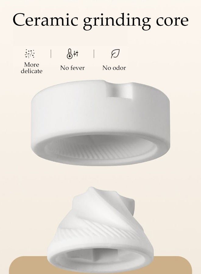 DUNISO مطحنة قهوة يدوية قابلة للتعديل بدرجة الخشونة مطحنة سيراميك محمولة عالية الدقة مطحنة قهوة يدوية صغيرة ذات محامل مزدوجة مطحنة يدوية عالية السعة للاستخدام المنزلي أو المكتب أو السفر - Image 5