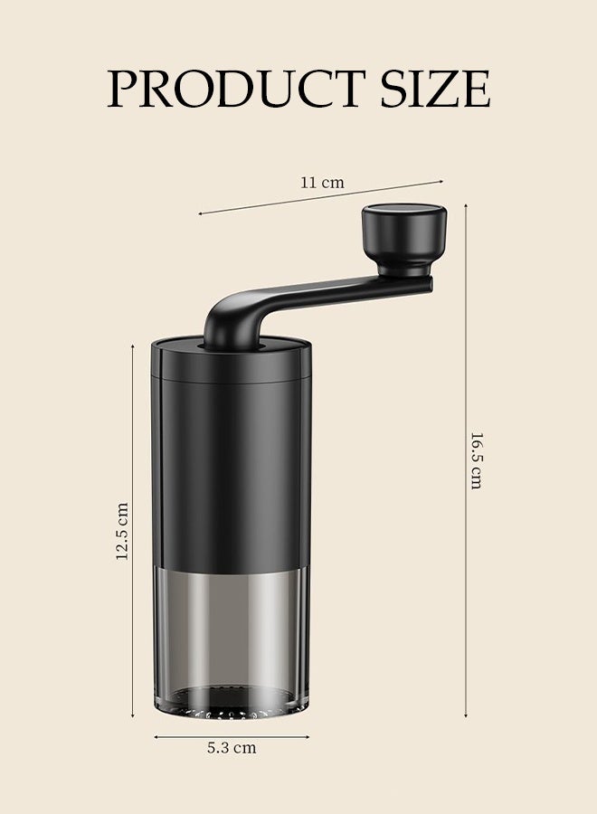 DUNISO مطحنة قهوة يدوية قابلة للتعديل بدرجة الخشونة مطحنة سيراميك محمولة عالية الدقة مطحنة قهوة يدوية صغيرة ذات محامل مزدوجة مطحنة يدوية عالية السعة للاستخدام المنزلي أو المكتب أو السفر - Image 4