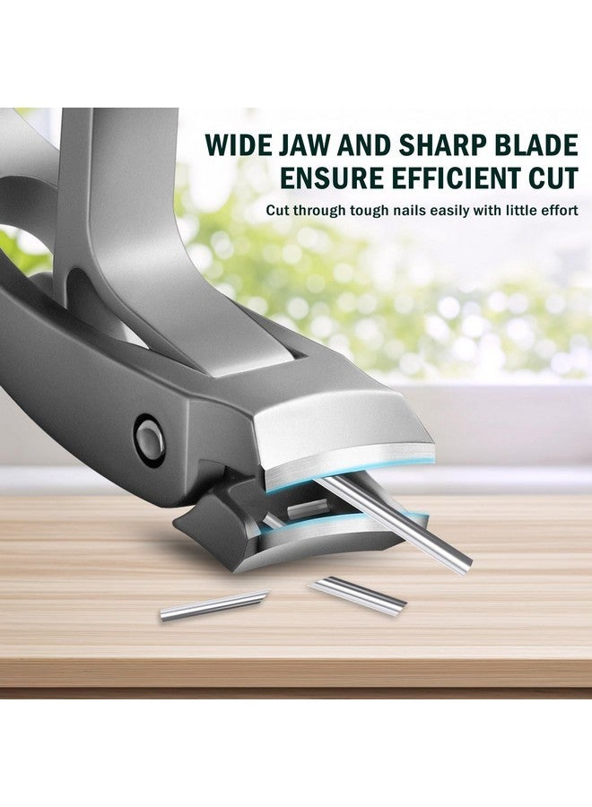 FVION Innovative Angled Head Toenail Clippers, Professional Ingrown Toe Nail Clippers For Thick Nails Seniors, Slanted Nail Clippers With Catcher, Pedicure Toenail Cutters Toenail Scissors  - Image 3