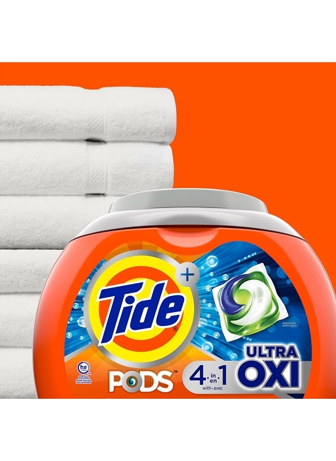 Tide PODS Liquid Laundry Detergent Soap Pacs, 4-n-1 Ultra Oxi, HE Compatible, Built in Pre-treater for Stains, 57 Count  - Image 5