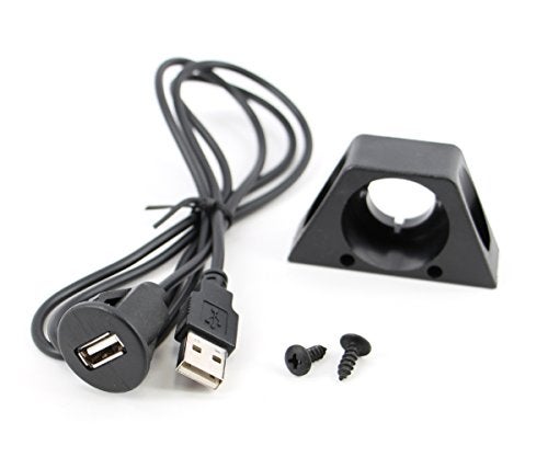 Xtenzi USB Extension Socket in Car Marine Dashboard Flush Mount Lead Cable Mounting Panel Charge and sync for Mobile/Tab, 1 Meter - Image 1