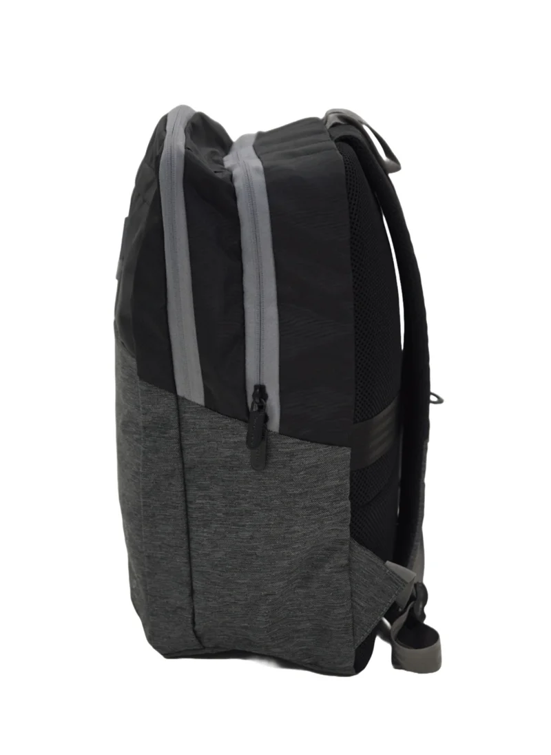 GIORDANO Giordano Hunter Backpack Black Grey 19-Inches, Laptop Padded Travel Backpack Durable Lightweight Water-Resistant Multi-Zip Compartment Bag for Men Women Office School Work