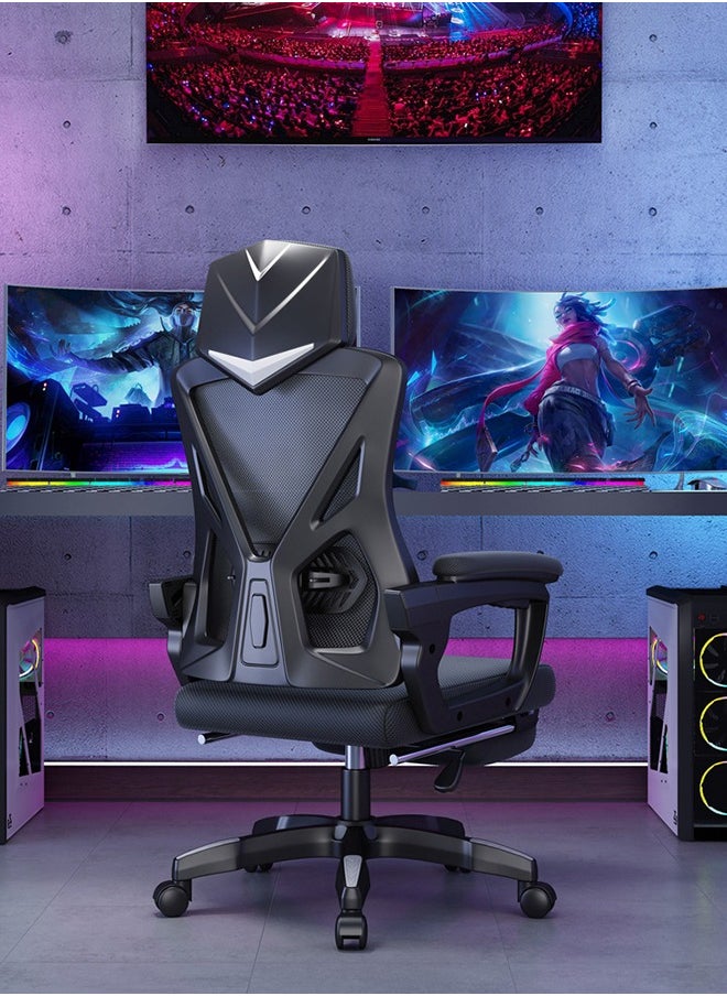 Ergonomic Office Chair, Desk Chair with Lumbar Support, Mesh Office Chair, Gaming Chair with Adjustable Headrest and Armrest, Recline Office Chair, Comfortable Office Chair for Home