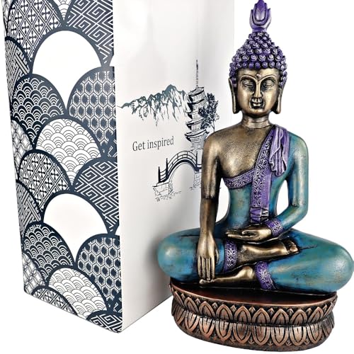 25DOL Buddha Statues for Home. 12.5" Buddha Statue (The Moment of Enlightenment). Collectibles and Figurines, Meditation Decor, Spiritual Living Room Decor, Yoga Zen Decor, Hindu and East Asian Décor - Image 1