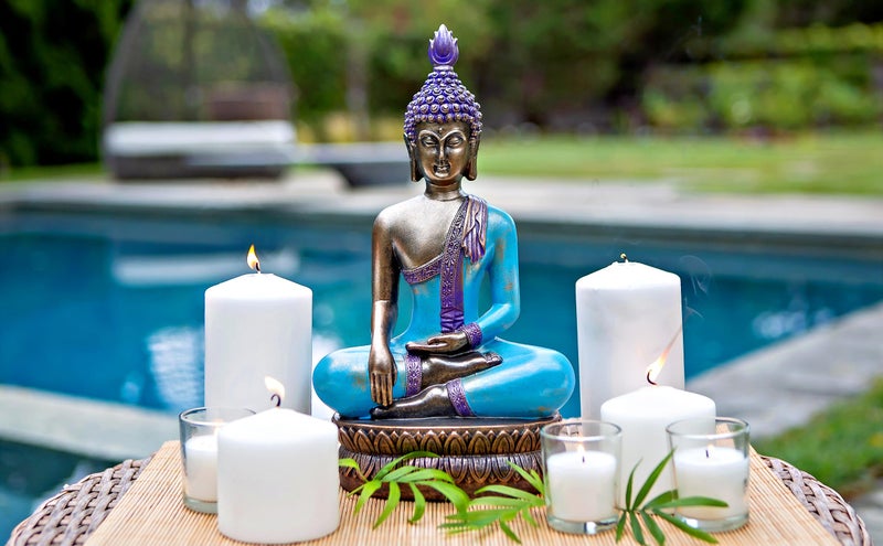 25DOL Buddha Statues for Home. 12.5" Buddha Statue (The Moment of Enlightenment). Collectibles and Figurines, Meditation Decor, Spiritual Living Room Decor, Yoga Zen Decor, Hindu and East Asian Décor - Image 2